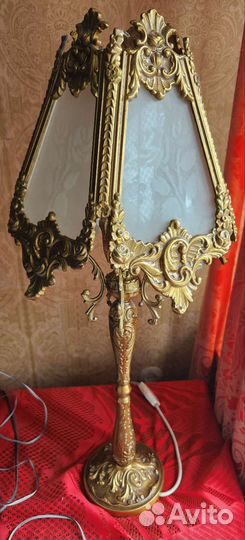 Лампа настольная СССР бронзовая антиквариат