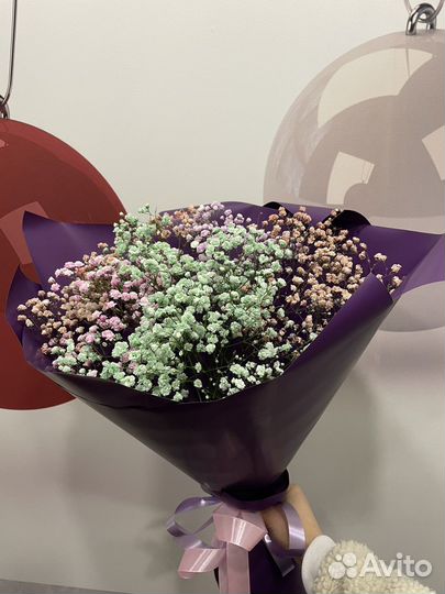 Букет цветов из гипсофилы, доставка