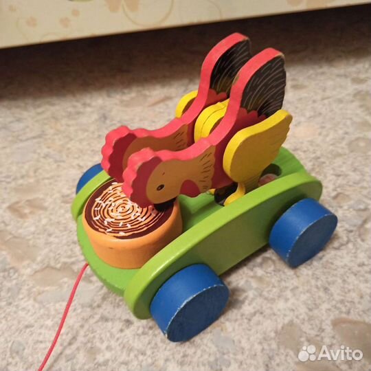 Каталка деревянная