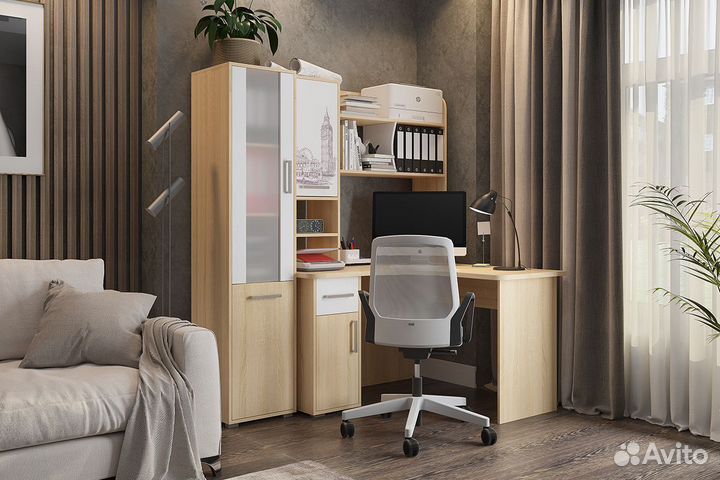 Лайт-2 Стеллаж дуб сонома/белый