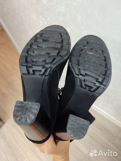 Сапоги женские зимние 38 натуральная кожа велюр