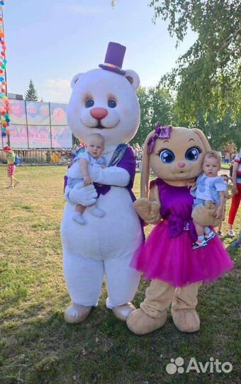 Белый медведь поздравит Ростовые куклы Голубой лис