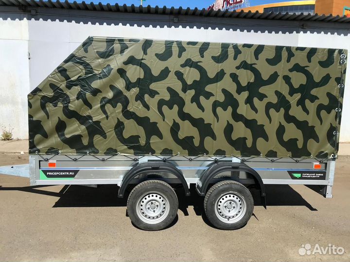 Прицеп легковой 2-х осный 3,5х1,5 с тентом аэро