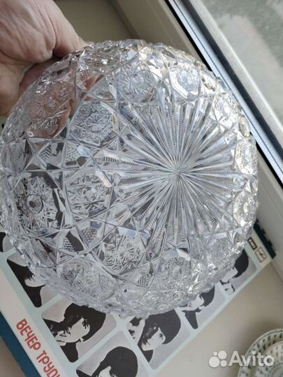 Большая хрустальная ваза СССР