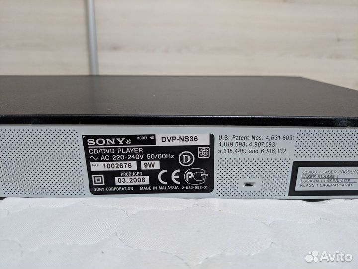 Dvd плеер Sony dvp-ns36