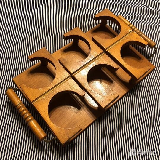 Поднос деревянный с ручками СССР винтаж