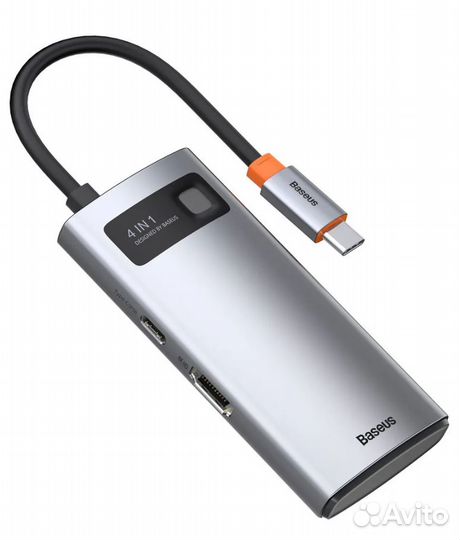 Хаб Baseus Metal Gleam Series 4-in-1 Multifunction