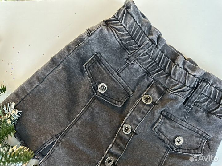 Юбка шорты джинсовые для девочки 116-122