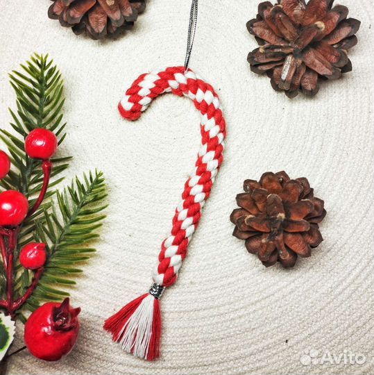 Ёлочные игрушки в технике макраме Комплект № 1
