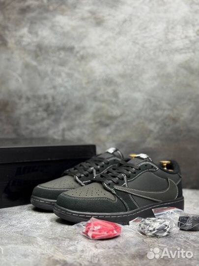 Кроссовки AIR Jordan 1 low travis scott black
