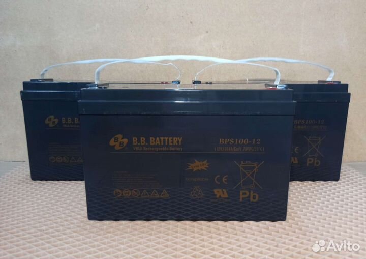 AGM (гелевый) аккумулятор B.B. Battery 100Ач