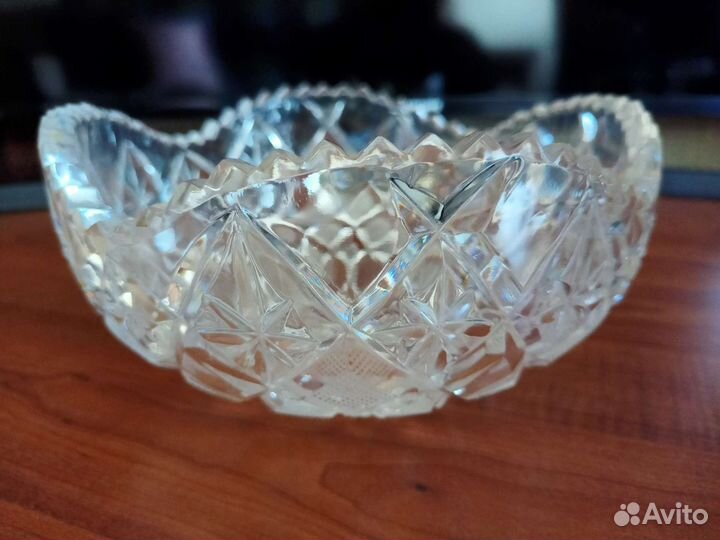 Ваза для фруктов хрусталь
