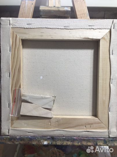 Картина маслом с цветами фиалки