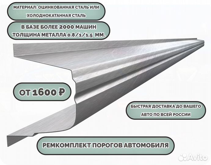 Ремкомплект порогов на автомобиль