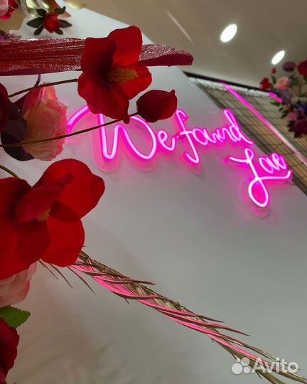 Вывески из гибкого неона, таблички