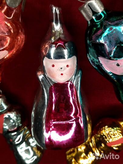 Елочные игрушки фигурки агитация 9шт. СССР