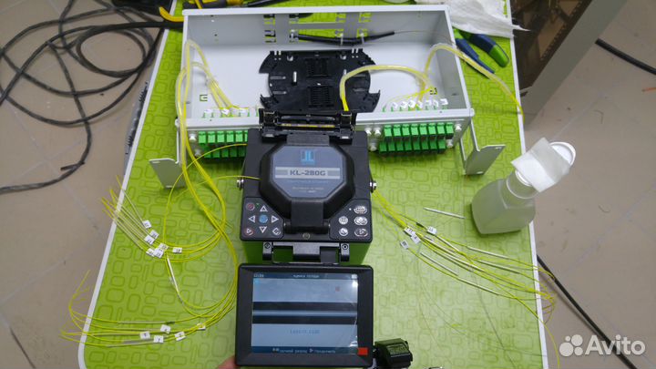 Монтаж волс сварка оптики оптоволокна рефлектограм