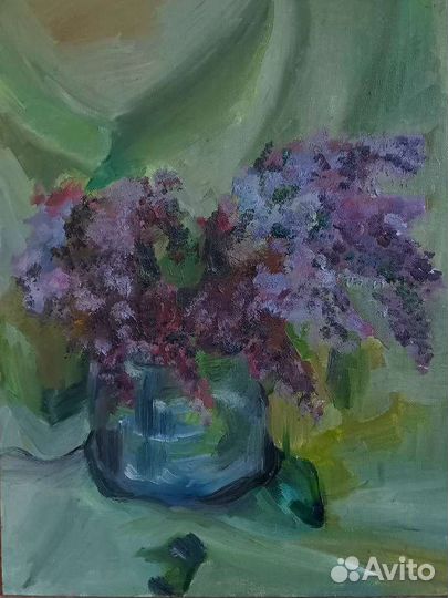 Сирень. Этюд маслом