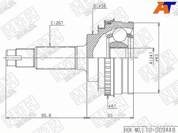 Шрус привода nissan rasheen