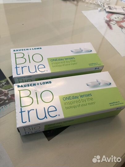 Линзы -4.00 30 шт Biotrue ONEday