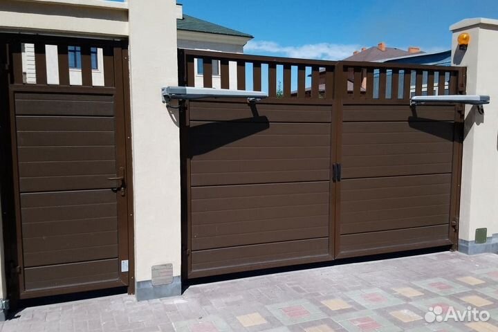 Распашные ворота Prestige Alutech 3550х2550 мм