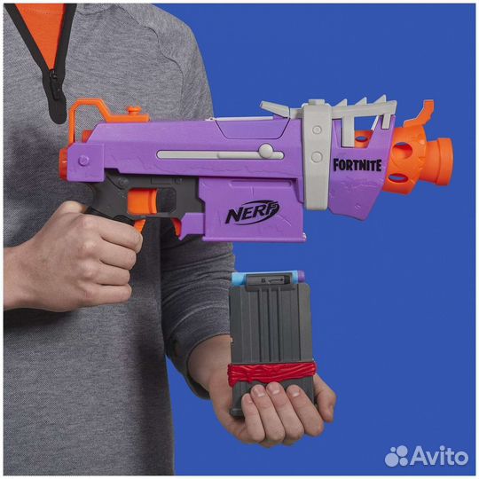 Бластер нерф fortnite SMG-E