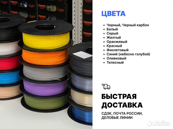 Пластик для 3D принтера PLA+, Все цвета