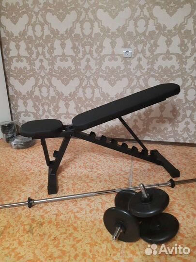 Тренажёр для жима штанга и гантели