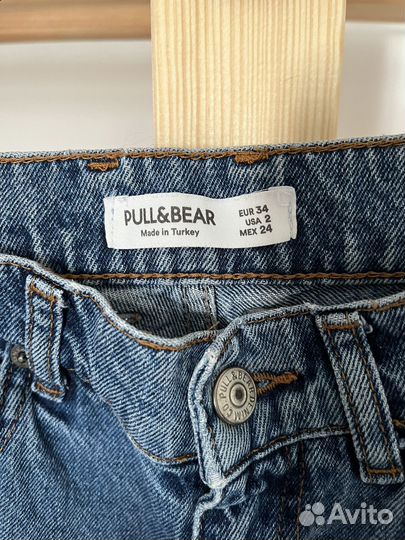 Джинсы pull&bear mom 34 xs