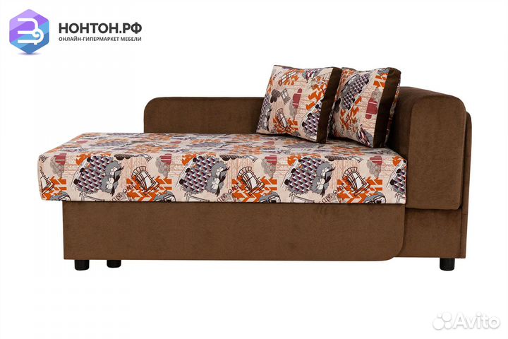 Тахта Вена малая коричневая / принт совы