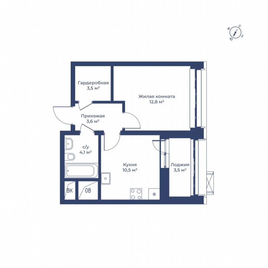 1-к. квартира, 36,3 м², 16/24 эт.