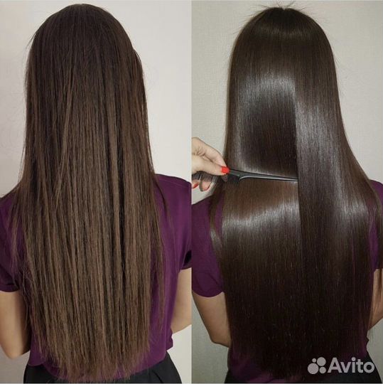 Кератиновое выпрямление волос