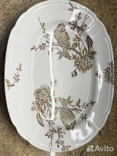 Тарелки Гарднер клеймо Птица воробей Кузнецов