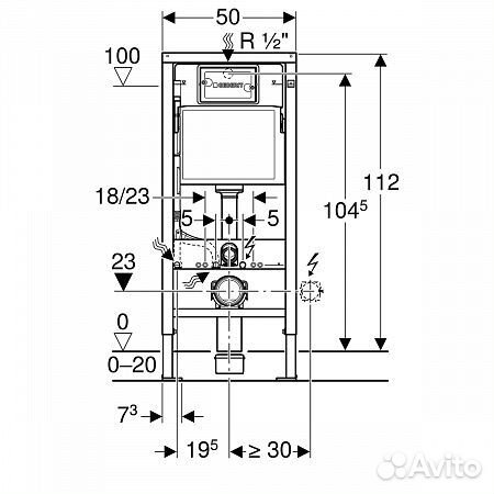 Инсталляция Geberit Delta 458.103.00.1