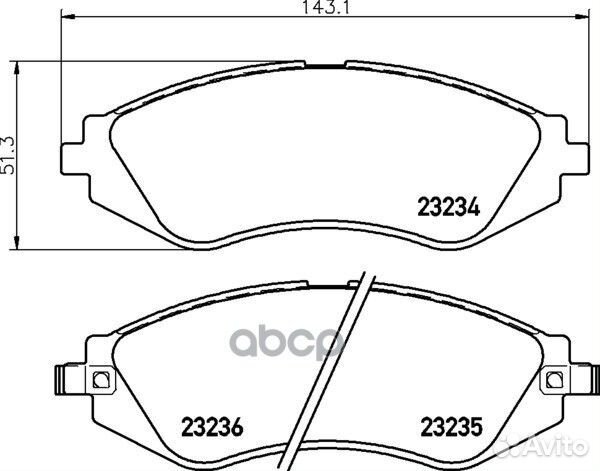 Колодки тормозные дисковые передн. excelle esta