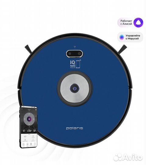 Робот-пылесос Polaris pvcr 3200 IQ Home Aqua синий
