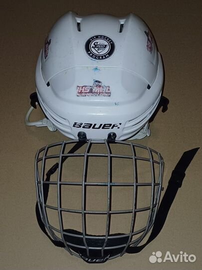 Хоккейный шлем с маской б/у на ребенка 7-10 лет