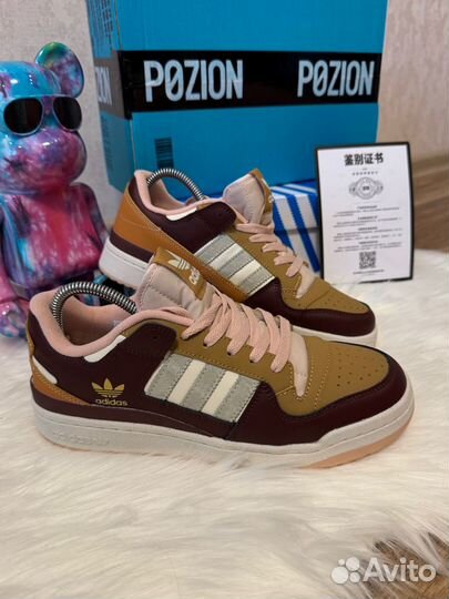 Р.44 Adidas Forum Low кроссовки бордовые