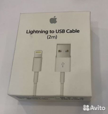 Оригинал,новый кабель зарядки USB Lightning 1м/2м