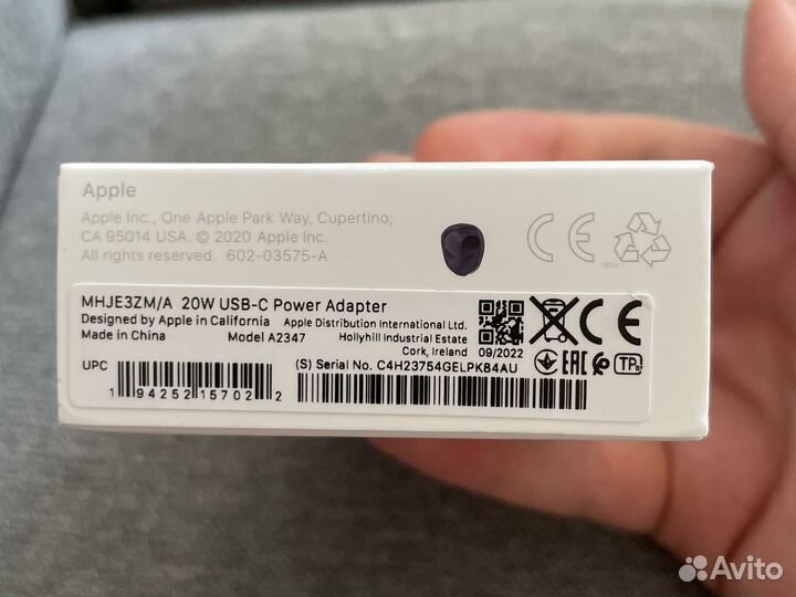 Зарядное устройство Apple Power Adapter 20w