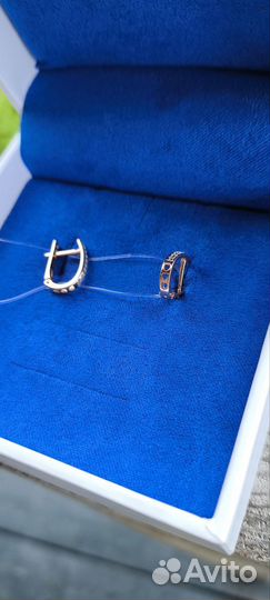 Серьги золотые с бриллиантами Новые