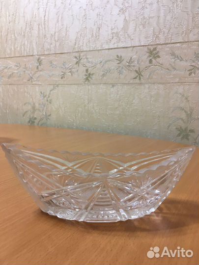 Хрустальная ваза (конфетница/ салатник) СССР