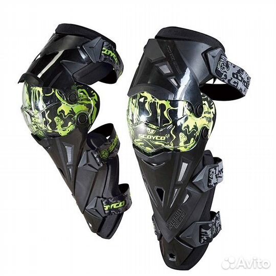 Мотозащита - Scoyco Наколенники K12 green