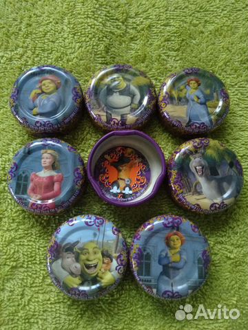 Коллекционные фишки и крышки Шрек