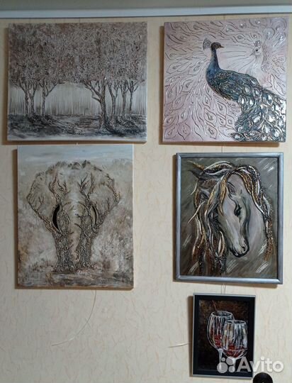 Картина акрилом на холсте 50*60