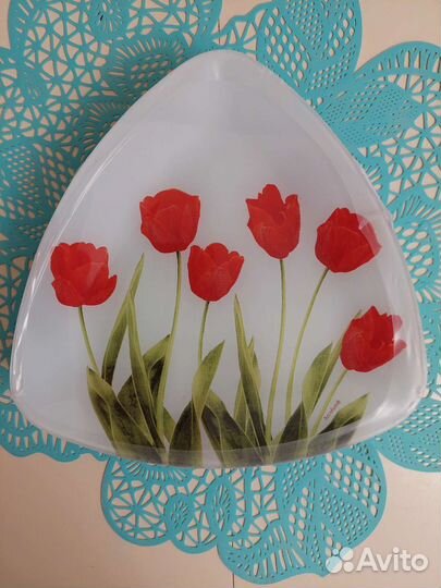 Набор посуды 6праздничных тарелок с блюдом