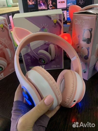 Наушники с кошачьими ушками
