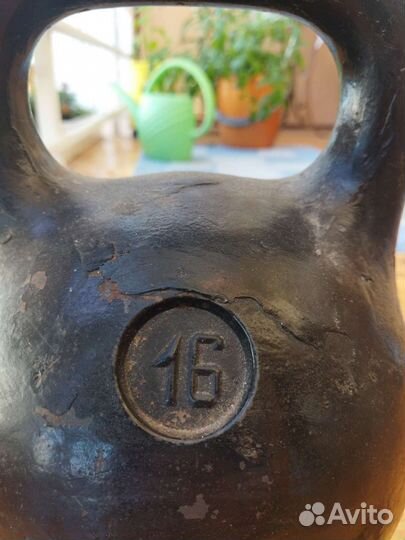 Гиря чугунная 16 кг СССР