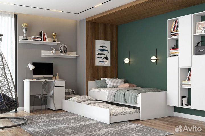 Стол письменный белый