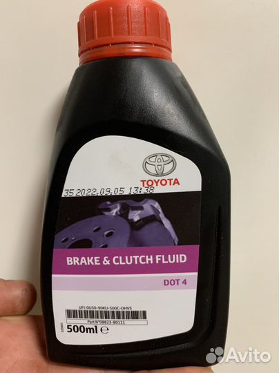 Тормозная жидкость dot 4 Toyota